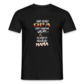 Opa verpetzt mich nie - Männer T-Shirt - Schwarz - Vorne - AI Model Male 178 light (178cm)