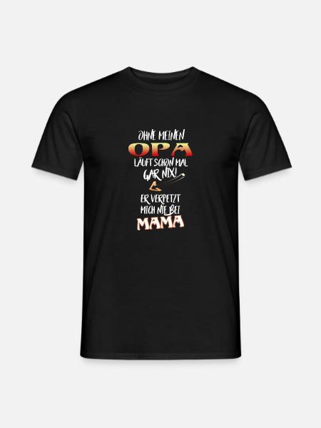 Opa verpetzt mich nie - Männer T-Shirt - Schwarz