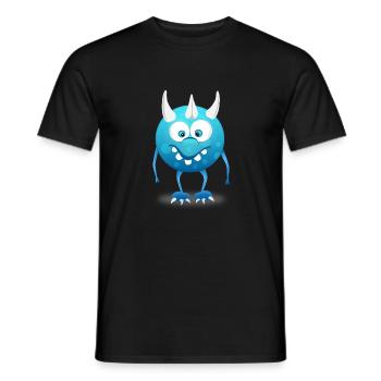 Monster Blau - Männer T-Shirt - Schwarz - Vorne - AI Model Male 178 light (178cm)