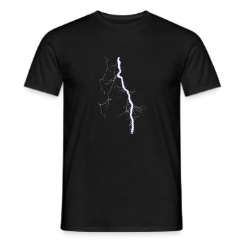 Lightning blue - Men's T-Shirt - black - Front - AI Model Male 178 light (178cm)