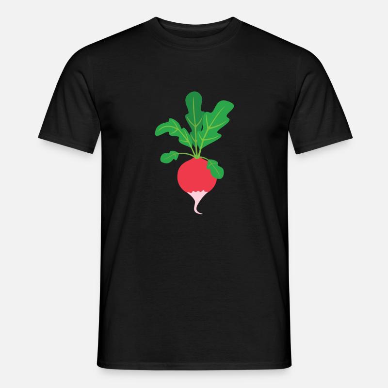 Radieschen - Männer T-Shirt - Schwarz