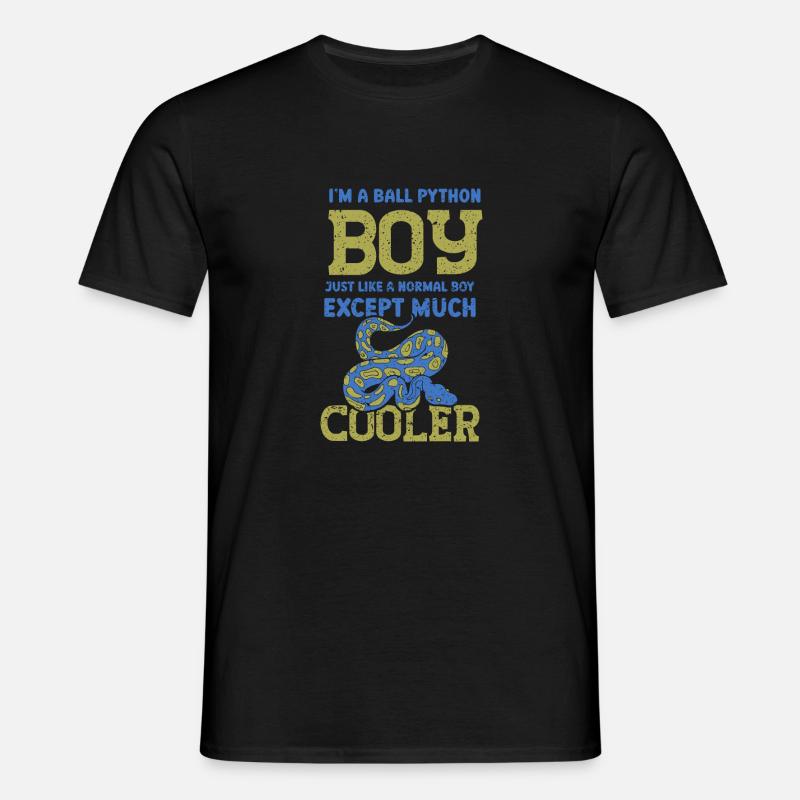 Im a ball python boy - Männer T-Shirt - Schwarz