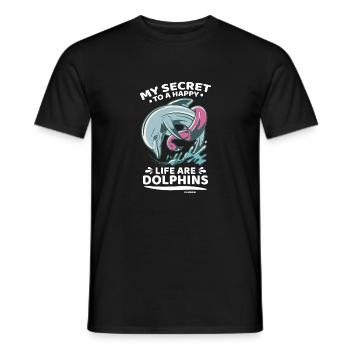 Delfin - Männer T-Shirt - Schwarz - Vorne - AI Model Male 178 light (178cm)