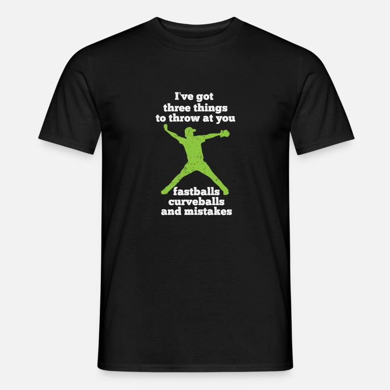 Baseball - Männer T-Shirt - Schwarz