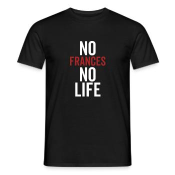 No Frances No Life - Men's T-Shirt - black - Front - AI Model Male 178 light (178cm)