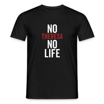 Nein Theresa Kein Leben - Männer T-Shirt - Schwarz - Vorne - AI Model Male 178 light (178cm)