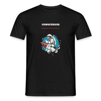 T-shirt Astronaute - T-shirt homme - noir - Devant - AI Model Male 178 light (178cm)
