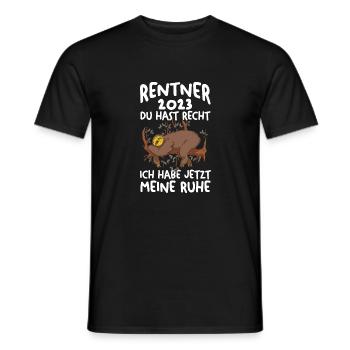 Rentner 2023 Faultier Ruhestand Geschenk - Männer T-Shirt - Schwarz - Vorne - AI Model Male 178 light (178cm)