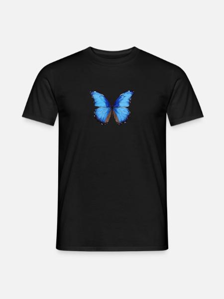 Blue Morpho Butterfly - Men's T-Shirt - black