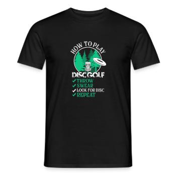 Comment jouer Disc Golf Frisbee Disc Golf - T-shirt homme - noir - Devant - AI Model Male 178 light (178cm)