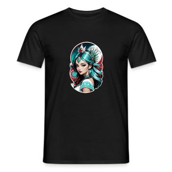 Indische Prinzessin - Aztek - Männer T-Shirt - Schwarz - Vorne - AI Model Male 178 light (178cm)
