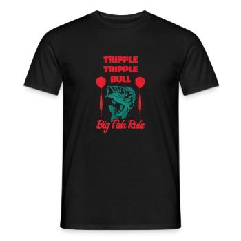 Big Fish 170 – Höchstes Finish im Darts - Männer T-Shirt - Schwarz - Vorne - AI Model Male 178 light (178cm)