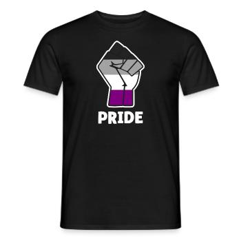 Stolz Asexuelle Stolz Faust Design für Equality - Männer T-Shirt - Schwarz - Vorne - AI Model Male 178 light (178cm)