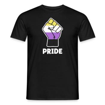 Stolz Nichtbinär Stolz Faust Design für Equality - Männer T-Shirt - Schwarz - Vorne - AI Model Male 178 light (178cm)