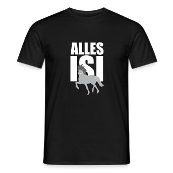ALLES ISI - Männer T-Shirt - Schwarz - Vorne - AI Model Male 178 light (178cm)