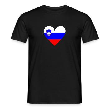 Slovenia Heart - Männer T-Shirt - Schwarz - Vorne - AI Model Male 178 light (178cm)