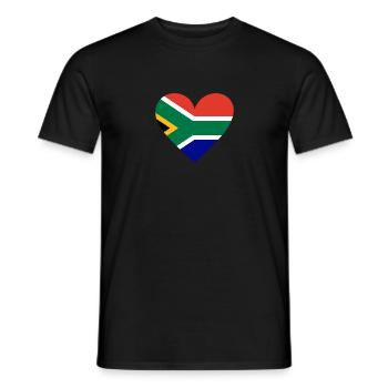 South Africa Heart - Männer T-Shirt - Schwarz - Vorne - AI Model Male 178 light (178cm)