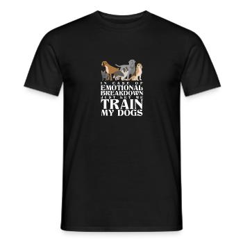 Dog Education Dog Trainer Dog Dog Training - Men's T-Shirt - black - Front - AI Model Male 178 light (178cm)