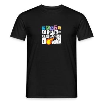 Pompier pompier - T-shirt homme - noir - Devant - AI Model Male 178 light (178cm)