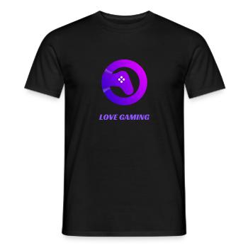 LIEBE GAMING - Männer T-Shirt - Schwarz - Vorne - AI Model Male 178 light (178cm)
