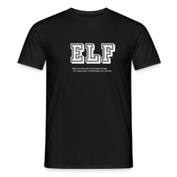 Elf - Männer T-Shirt - Schwarz - Vorne - AI Model Male 178 light (178cm)
