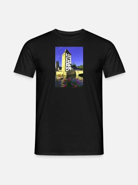 Strasbourg Graph Covered bridges - Men's T-Shirt - black