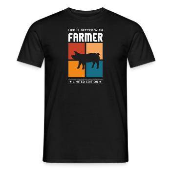 Farmer - Männer T-Shirt - Schwarz - Vorne - AI Model Male 178 light (178cm)