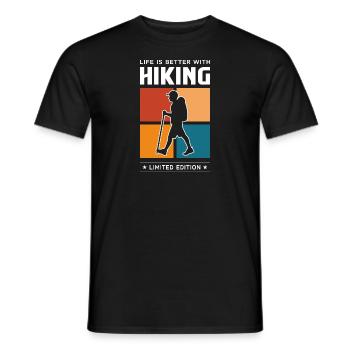 Escursionismo - T-shirt uomo - nero - Fronte - AI Model Male 178 light (178cm)