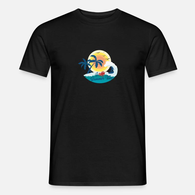 Sommerzeit - Männer T-Shirt - Schwarz