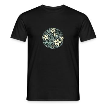 Art Nouveau Floral Ornament - T-shirt homme - noir - Devant - AI Model Male 178 light (178cm)