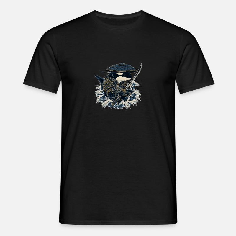Orca Samurai Design – Warrior Killer Whale - Men's T-Shirt - black