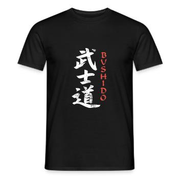 Bushido - la voie du guerrier - T-shirt homme - noir - Devant - AI Model Male 178 light (178cm)