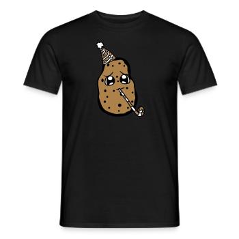alleine einsam gesicht suess niedlich kleine gebur - Männer T-Shirt - Schwarz - Vorne - AI Model Male 178 light (178cm)