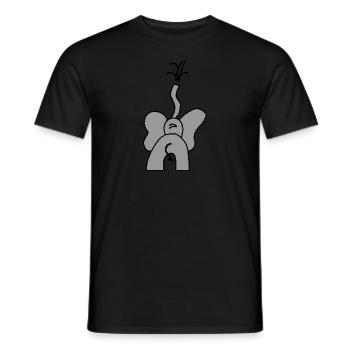 elephant - Men's T-Shirt - black - Front - AI Model Male 178 light (178cm)