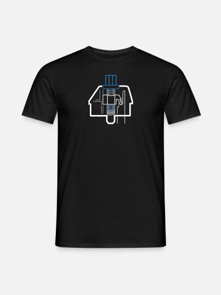 Clicky Blue Switch Blanc - T-shirt homme - noir