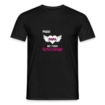Mein Papa Ist Mein Schutzengel - Männer T-Shirt - Schwarz - Vorne - AI Model Male 178 light (178cm)
