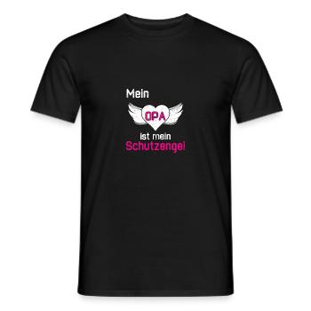 Mein Opa Ist Mein Schutzengel - Männer T-Shirt - Schwarz - Vorne - AI Model Male 178 light (178cm)