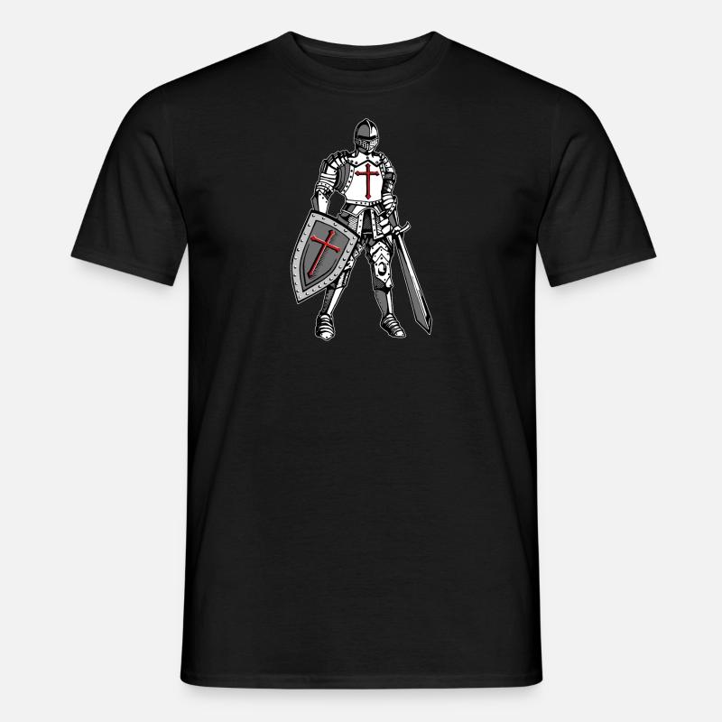 Tempelritter Ritter Mittelalter Templer - Männer T-Shirt - Schwarz