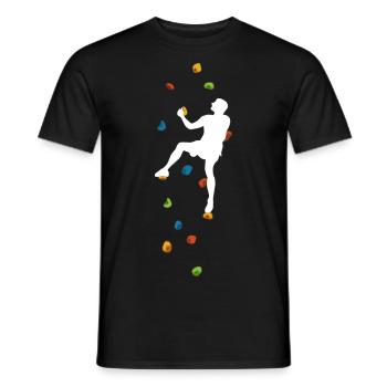 Bouldern Bergsteigen Freiklettern Klettern - Männer T-Shirt - Schwarz - Vorne - AI Model Male 178 light (178cm)