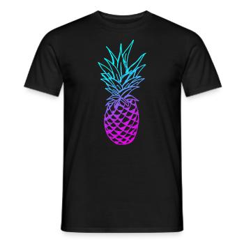 Pineapple Glow - Men's T-Shirt - black - Front - AI Model Male 178 light (178cm)