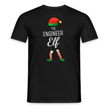 Der Ingenieurelf - Weihnachten - Männer T-Shirt - Schwarz - Vorne - AI Model Male 178 light (178cm)