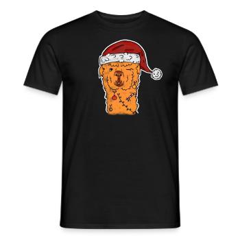 X-Mas Lama - Männer T-Shirt - Schwarz - Vorne - AI Model Male 178 light (178cm)