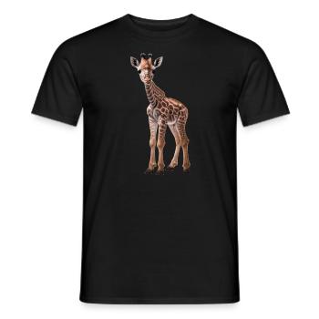 Giraffe - Giraffen Baby - Coole Kinder Giraffe - Männer T-Shirt - Schwarz - Vorne - AI Model Male 178 light (178cm)