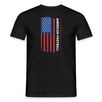 Sport Us Flag American Football - Männer T-Shirt - Schwarz - Vorne - AI Model Male 178 light (178cm)