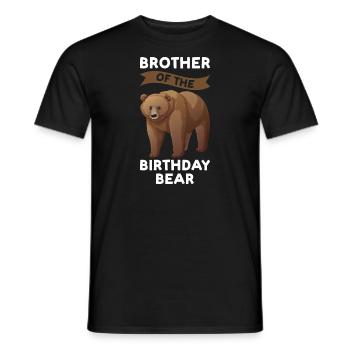 Geburtstag Bruder Geburtstag Bär Geschenk - Männer T-Shirt - Schwarz - Vorne - AI Model Male 178 light (178cm)