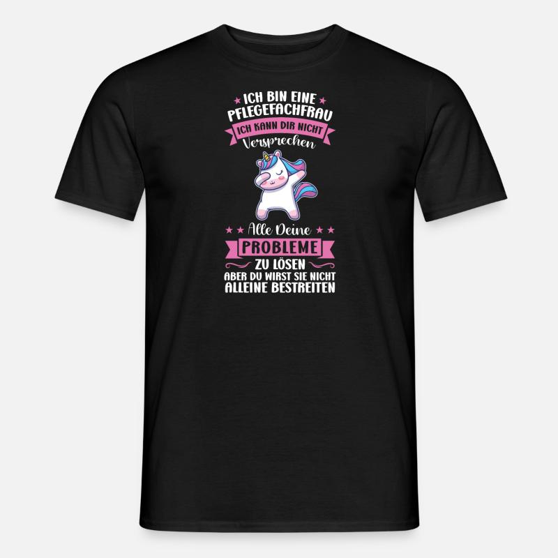 Krankenhaus Pflegefachfrau Pflegerin Geschenk - Männer T-Shirt - Schwarz