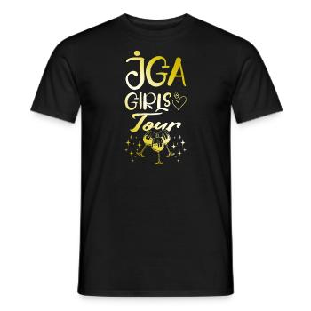 Jga Junggesellinnen Girls Tour Gold - Männer T-Shirt - Schwarz - Vorne - AI Model Male 178 light (178cm)