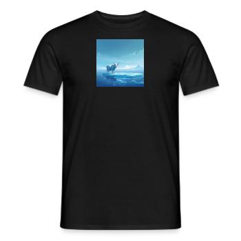 Kuh auf dem Eis - Männer T-Shirt - Schwarz - Vorne - AI Model Male 178 light (178cm)