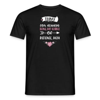 Thanks for always being my sourc... - Männer T-Shirt - Schwarz - Vorne - AI Model Male 178 light (178cm)