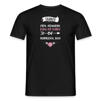 Thanks for always being my sourc... - Männer T-Shirt - Schwarz - Vorne - AI Model Male 178 light (178cm)